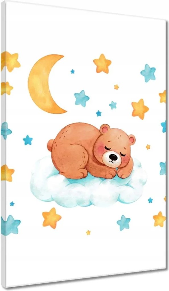 Vászonkép 40x60 Aranyos mackó elment aludni