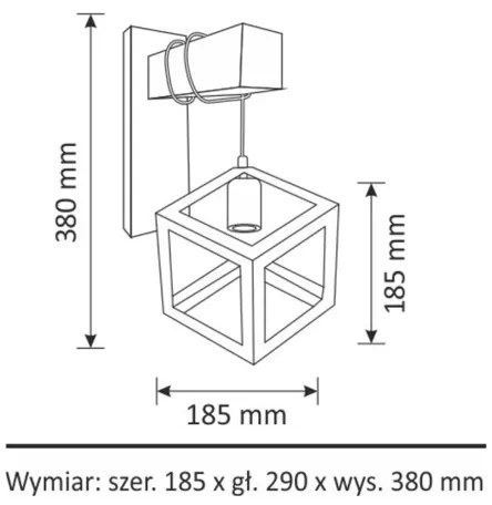 Fali lámpa SWEDEN 1xE27/20W/230V