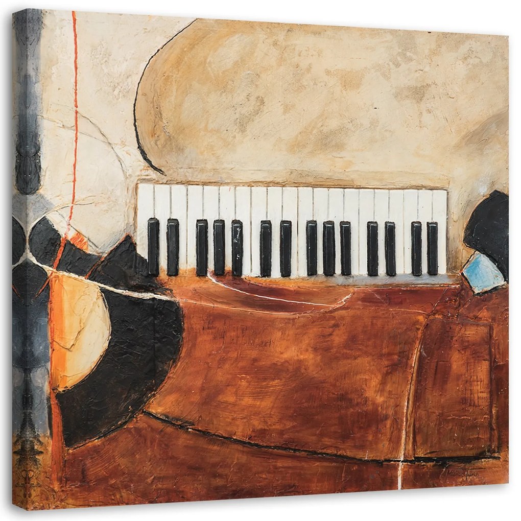 Gario Vászonkép Absztrakt zongorabillentyuk Méret: 40 x 40 cm
