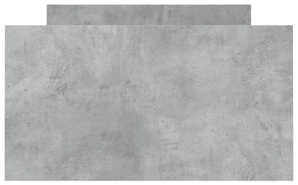 betonszürke ágykeret fej- és lábtámlával 90 x 200 cm