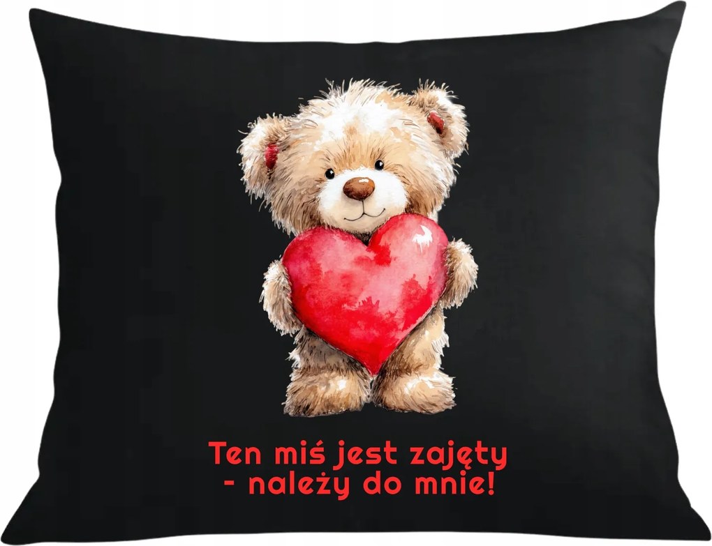 Párna párnahuzat Valentin napi ajándék nyomtatás Ez a mackó elfoglalt!