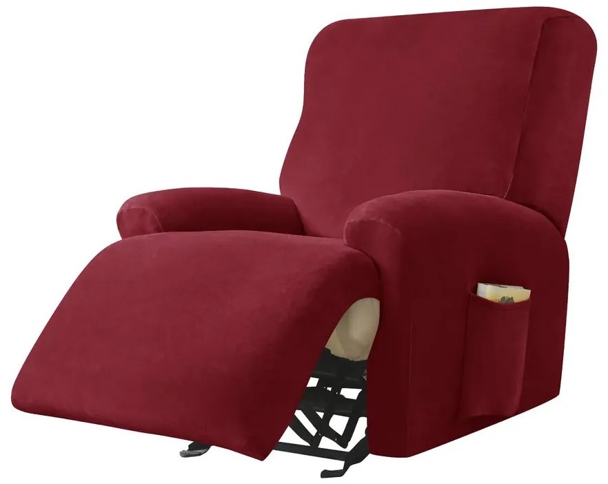 Relax Fotel Huzat (bársonyos, 1 üléses, bordó)
