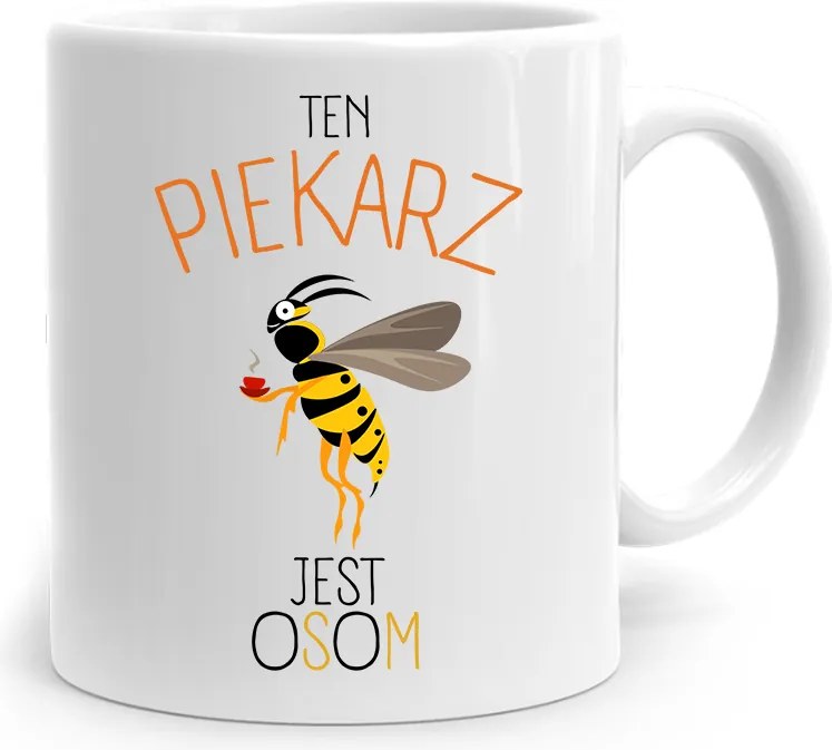 Bögre Ajándék Péknek Ez A Pék Egy Darázs, fényképes nyomtatással