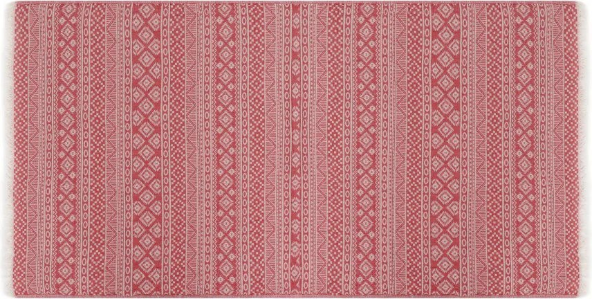 Cicim törülköző, piros, 90×170 cm