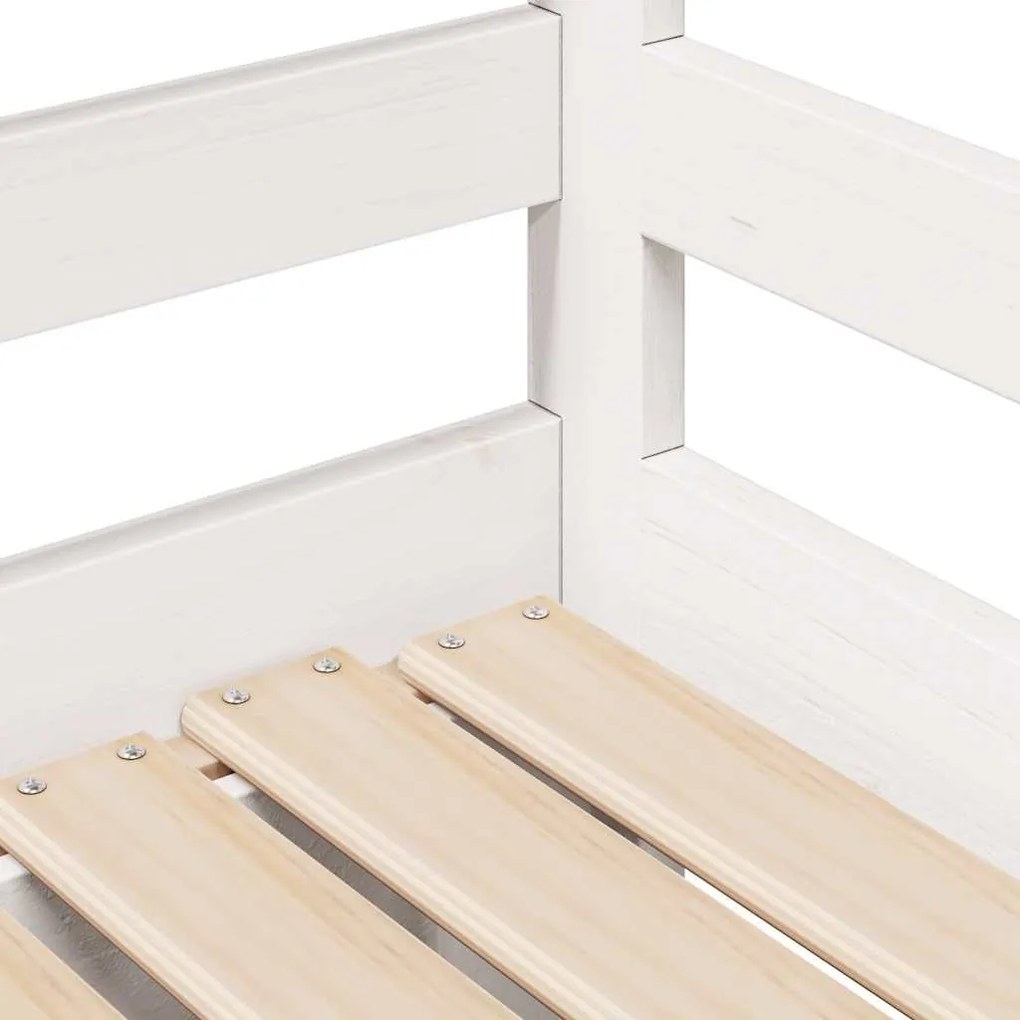 fehér kihúzható heverő fiókokkal matrac nélkül 80 x 200 cm