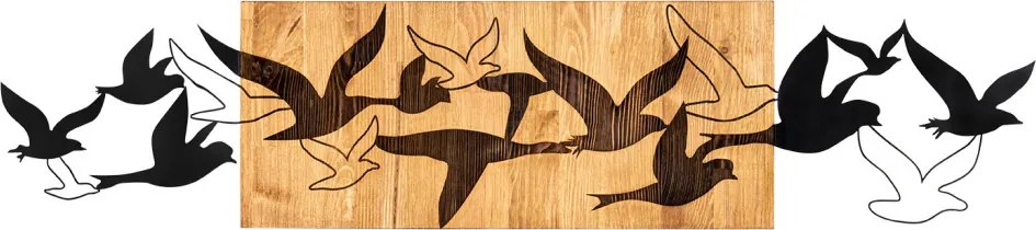 Albatros fém fali dekoráció, 111×25 cm