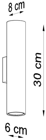Sollux SL.0330 - Fali lámpa LAGOS 2 2xGU10/10W/230V fekete