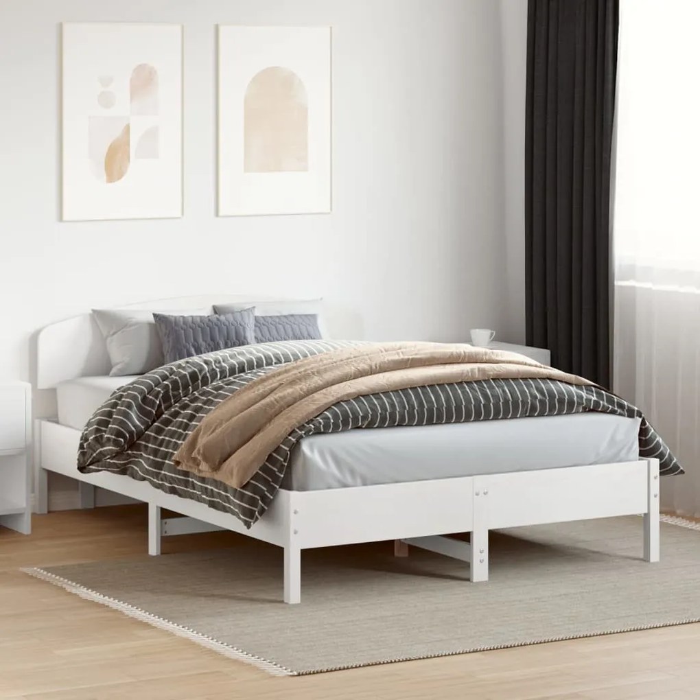 fehér tömör fenyőfa fejtámla 160 cm