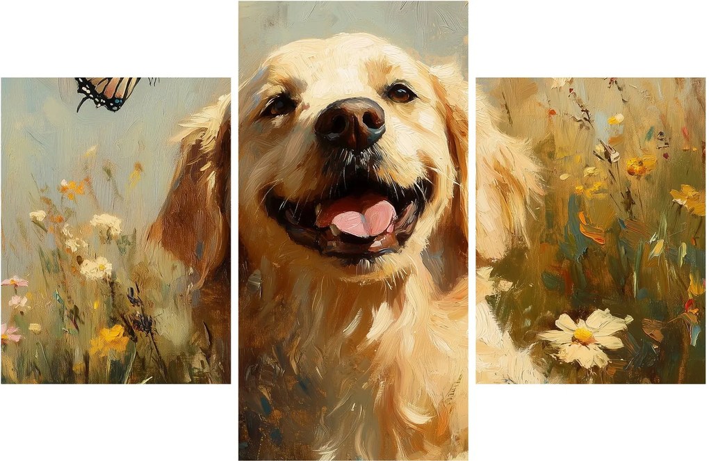 Kép - Boldog kutyus (90x60 cm)