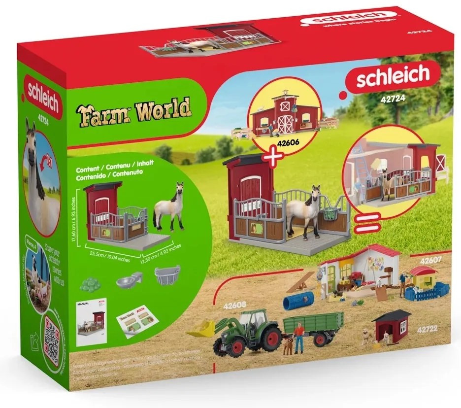 Schleich 42724 Pónibox mustang kancával