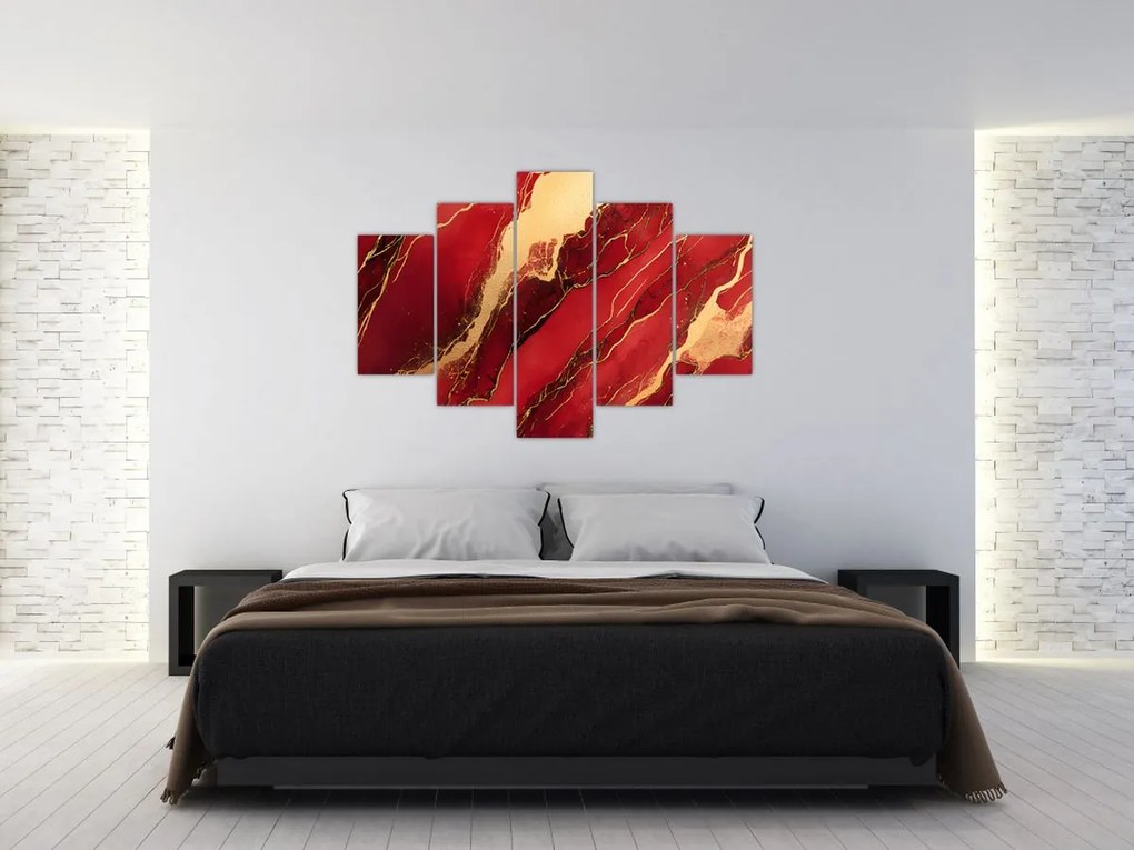 Kép - Vörös-arany márvány (150x105 cm)