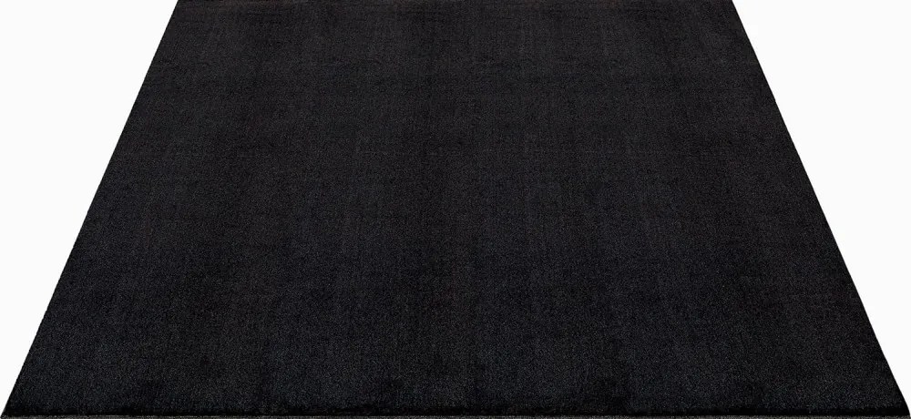 Fekete plüss shaggy szőnyeg, 200x290cm, Star Shaggy