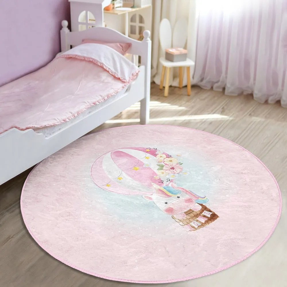 Rózsaszín gyerek szőnyeg ø 100 cm Comfort – Mila Home