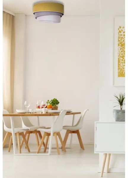 Duolla - Mennyezeti lámpa TRIO 1xE27/15W/230V d. 45 cm sárga/szürke/fehér