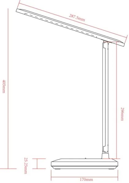 Globo 58481W - LORNA LED asztali lámpa, érintős, 3W, 5V, 1800 mAh, fehér