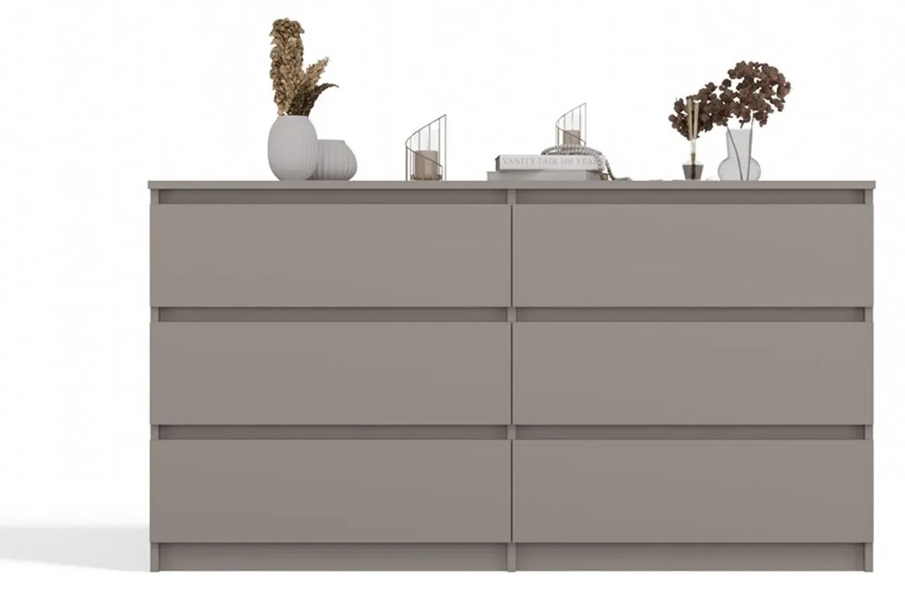 Komód Malva M6 140 cm - szürke