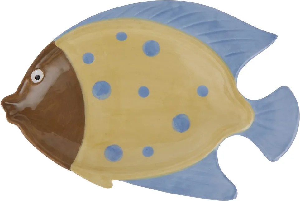 TAVERNA dekor halas tányér 18cm, sárga