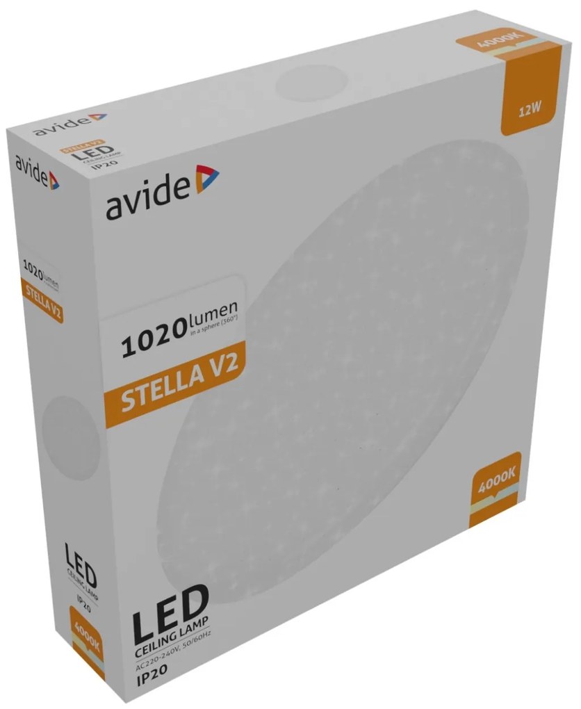 Avide LED Mennyezeti Lámpa Stella V2 12W 280*65mm NW 4000K