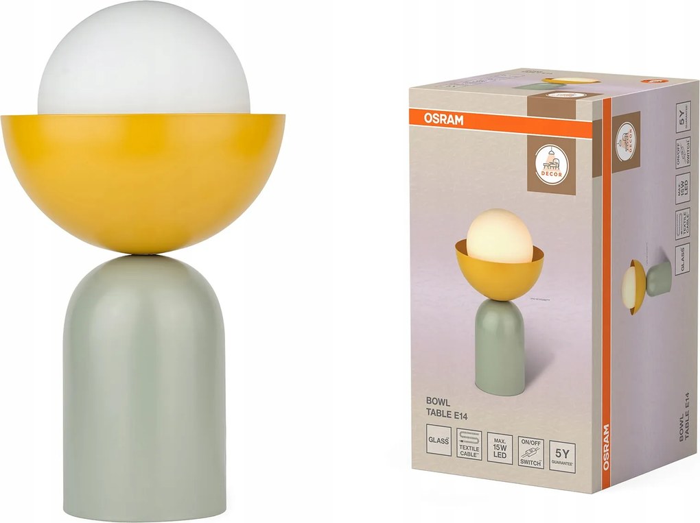 Asztali lámpa Dekoratív lámpatest E14 Decor Bowl Table Osram