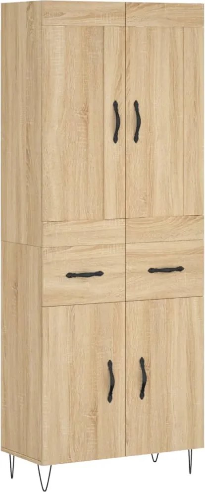 vidaXL sonoma tölgy szerelt fa magasszekrény 69,5 x 34 x 180 cm