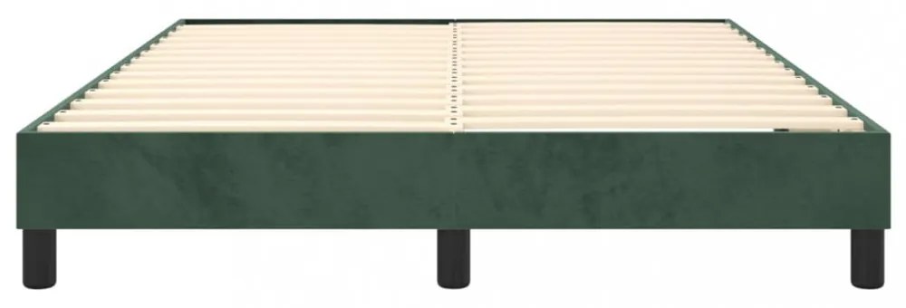 sötétzöld bársony rugós ágykeret 140 x 200 cm