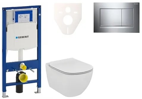 Fali WC szett Geberit előtétfalas szereléshez + Ideal Standard Tesi WC 111.300.00.5NF6