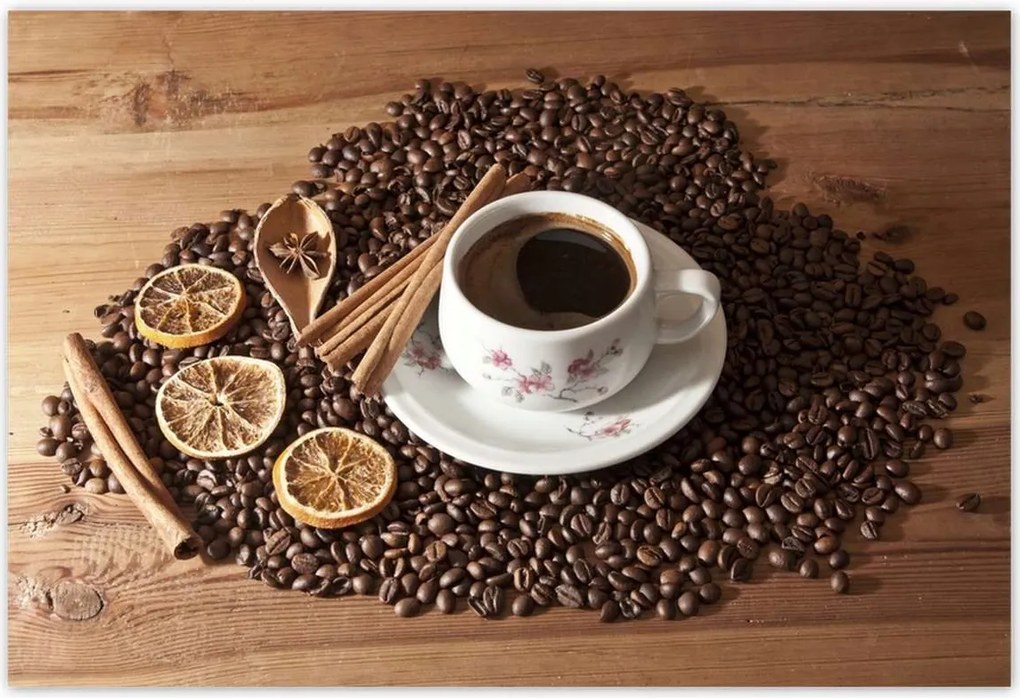 Poszterek 200x135 Csésze és kávébab