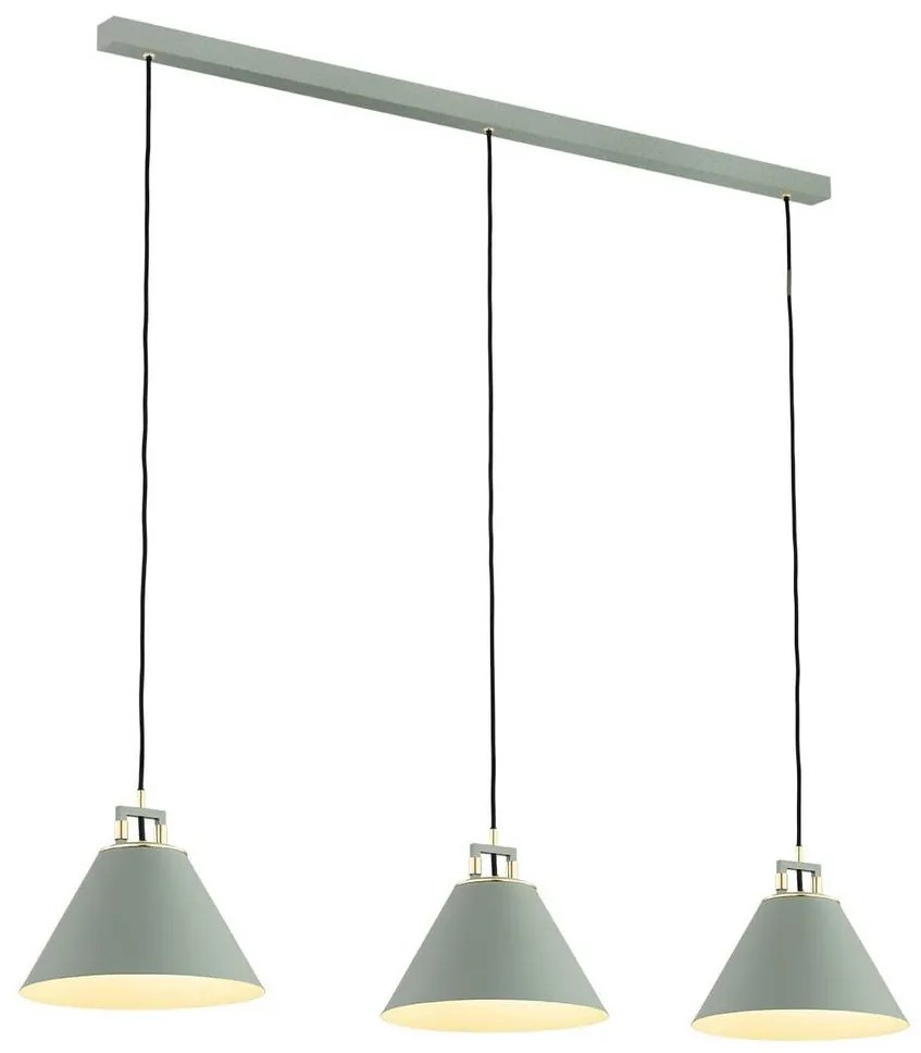 Argon 6177 - Csillár zsinóron ORTE 3xE27/15W/230V zöld