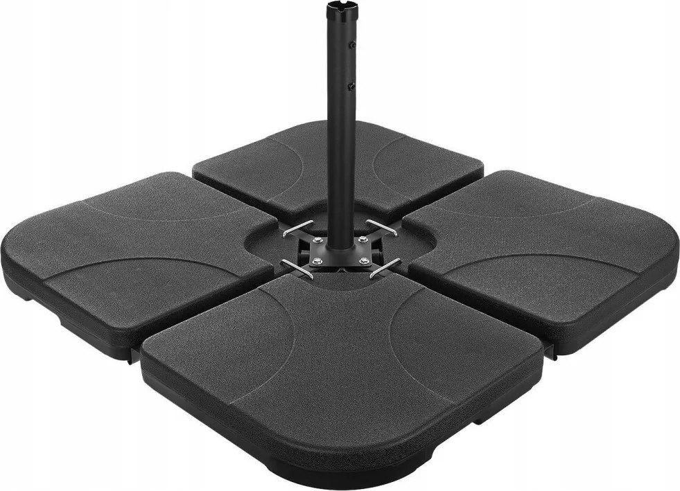 Kerti napernyő állvány súlyzó alap szögletes fekete 4 ele