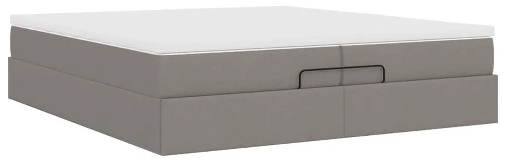 oszmán ágykeret matracokkal tópszín 200x200cm szövet