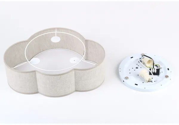 Brilagi - Gyermek mennyezeti lámpa NIMBUS MINI LINEN 2xE27/15W/230V 31x43 bézs