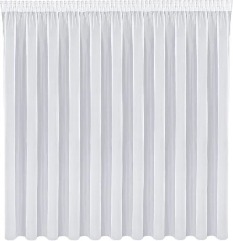 Fehér függöny Violet fátyol sima elegáns 500X160 szalag alagút béka