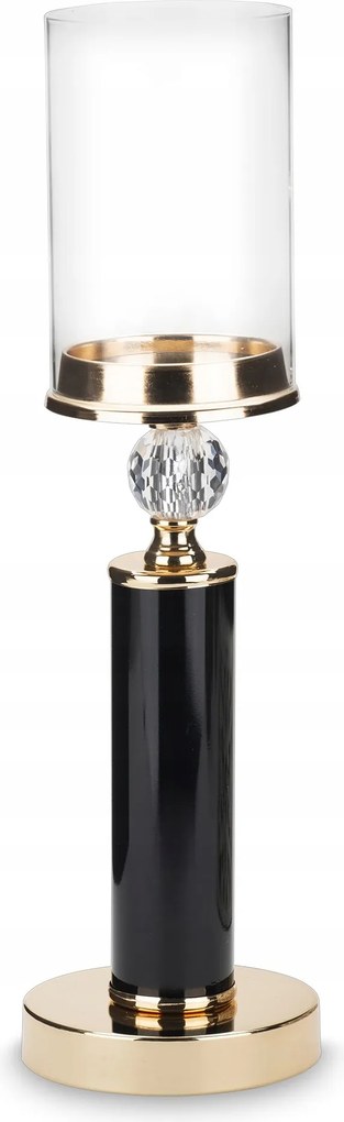 Fekete Arany Csillogó Gyertyatartó