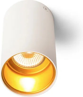 RENDL TUBA stropní matná bílá/zlatá 230V LED GU10 7W