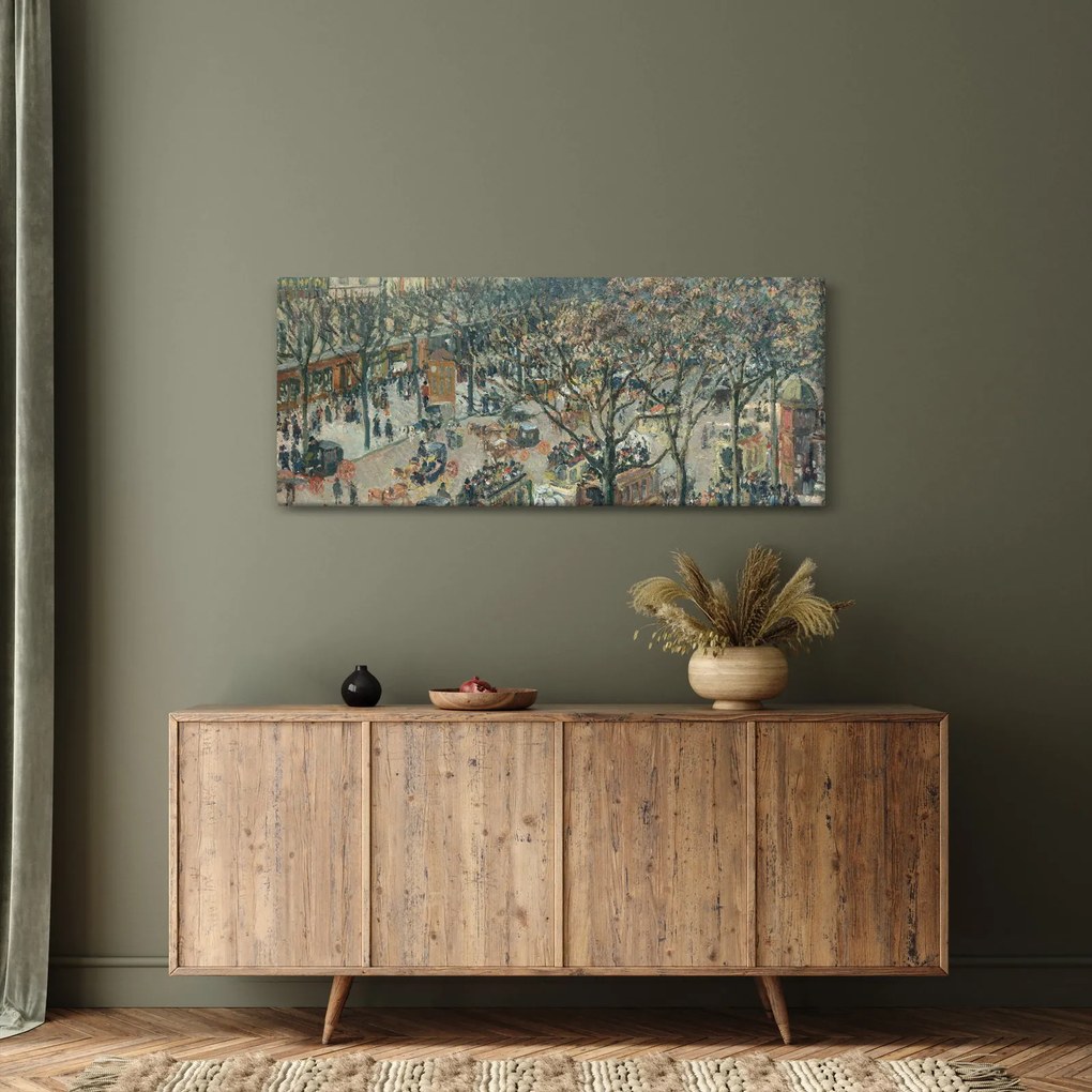 Kép - Camille Pissarro, Boulevard des Italiens, Morning, Sunlight, reprodukciók (120x50 cm)