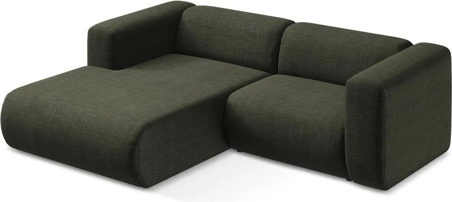 Zöld sarokkanapé (bal oldali-heverő résszel) Ekahi – Makamii