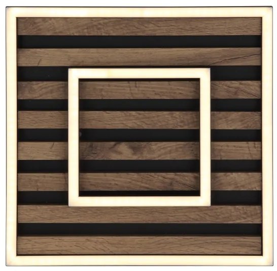 Globo 67345D - WOODY LED mennyezeti lámpa 18W, 3000K, 30x30 cm