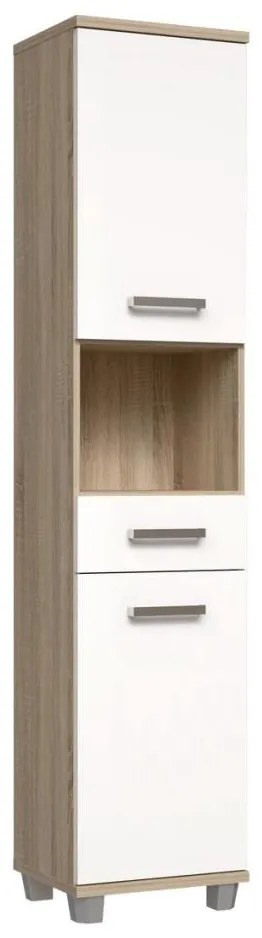 VENOM fürdőszobai szekrény fehér/sonoma tölgy