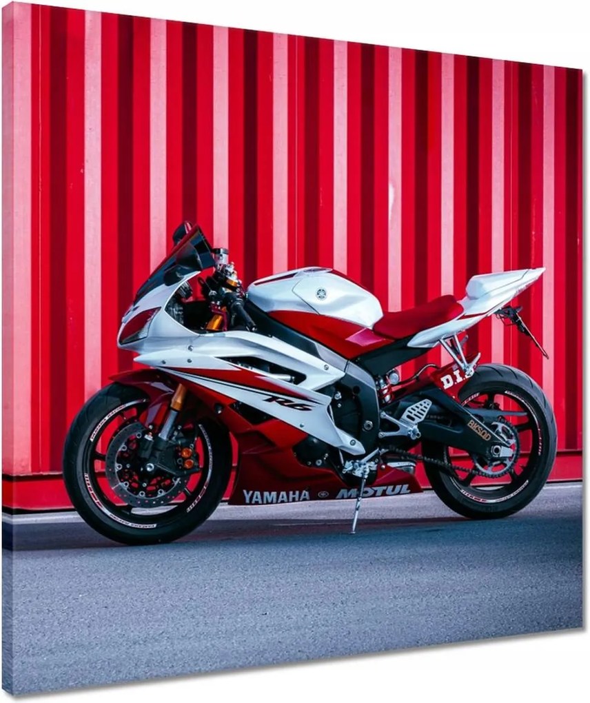 Vászonkép 50x50 Fehér-piros Yamaha
