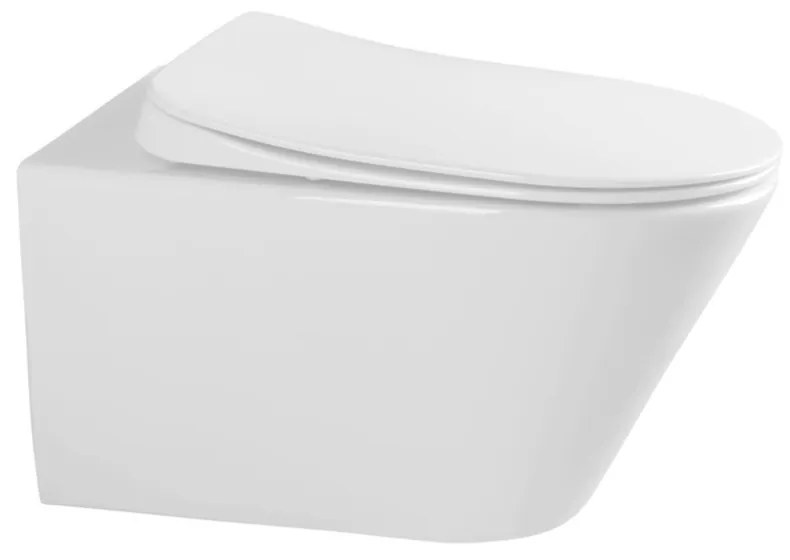 Sanovit AVVA fali WC - rimless - perem nélküli - rejtett szerelésű - mély öblítésű - 53 cm