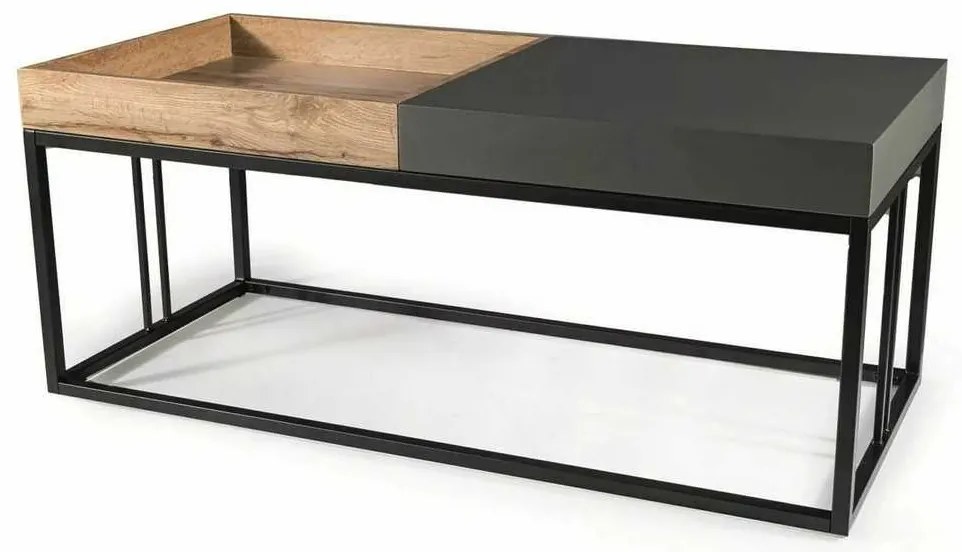Lucino dohányzóasztal, artisan tölgy / antracit