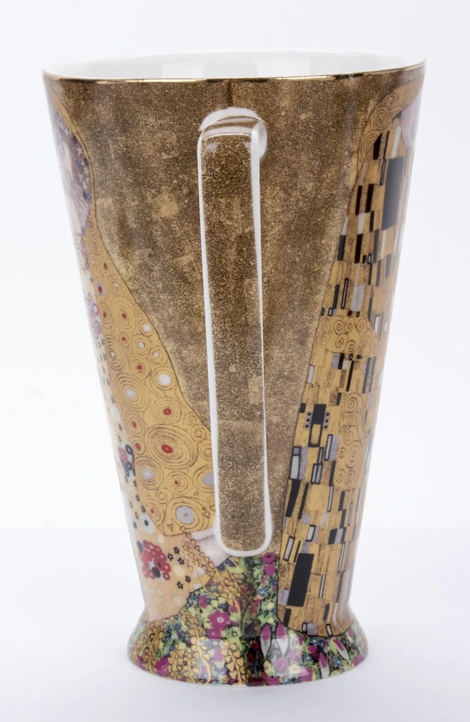Porcelán bögre többszínű 15x12,5x9,5cm Klimt: A csók