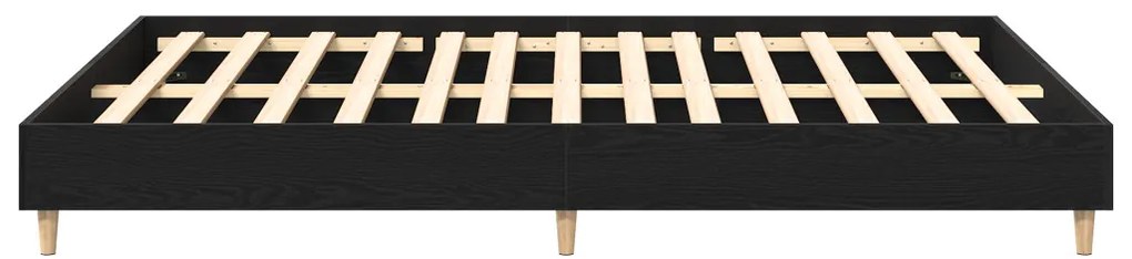 Ágykeret Fekete tölgy 140 x 200 cm Faanyag
