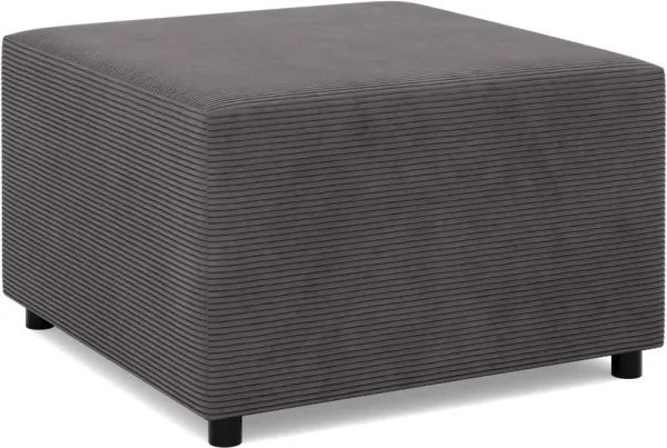 Zeus puff, kordbársony, 70x70, szürke