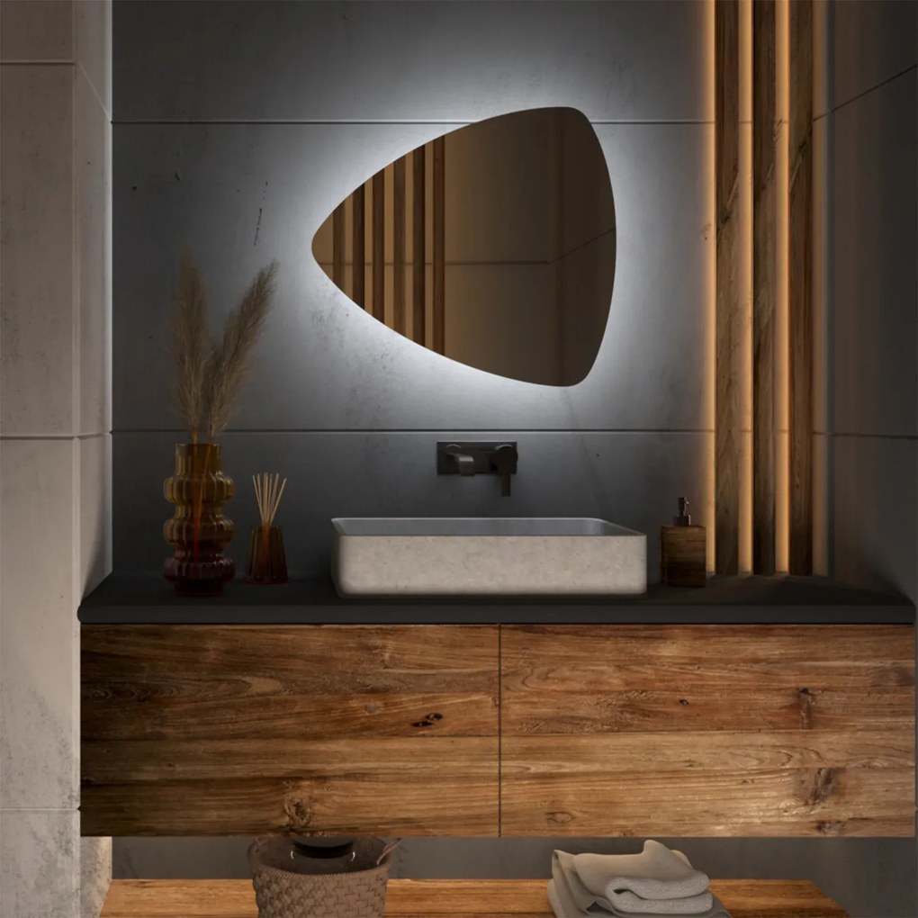 Atipikus tükör LED világítással G12