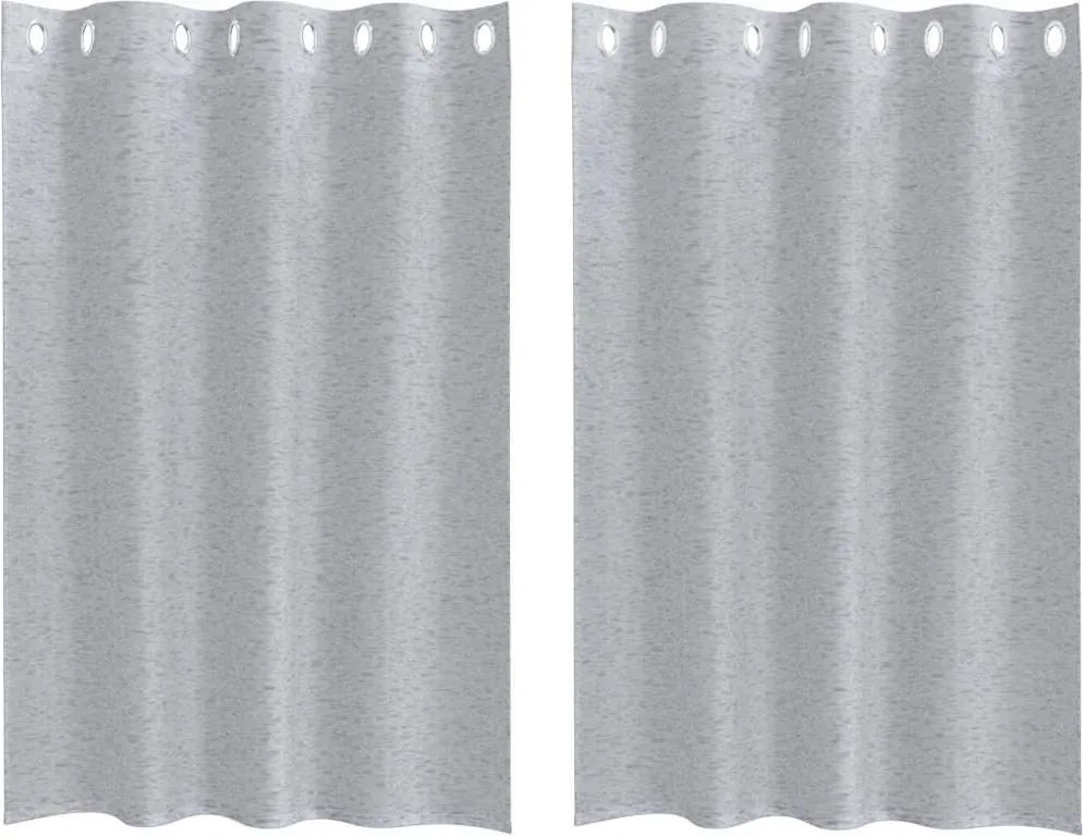 vidaXL Voile Függöny 2 pcs Sötétszürke 140 x 140 cm Poliészter