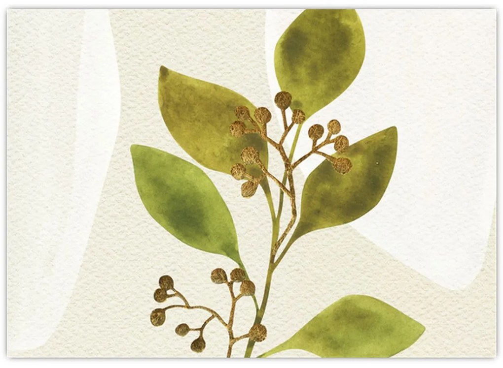 Üveg kép - Akvarell ág N⁰1 (70x50 cm)