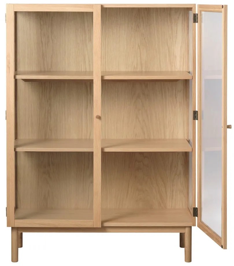 Natúr színű tölgyfa tálalószekrény 140x100 cm Elba – Unique Furniture