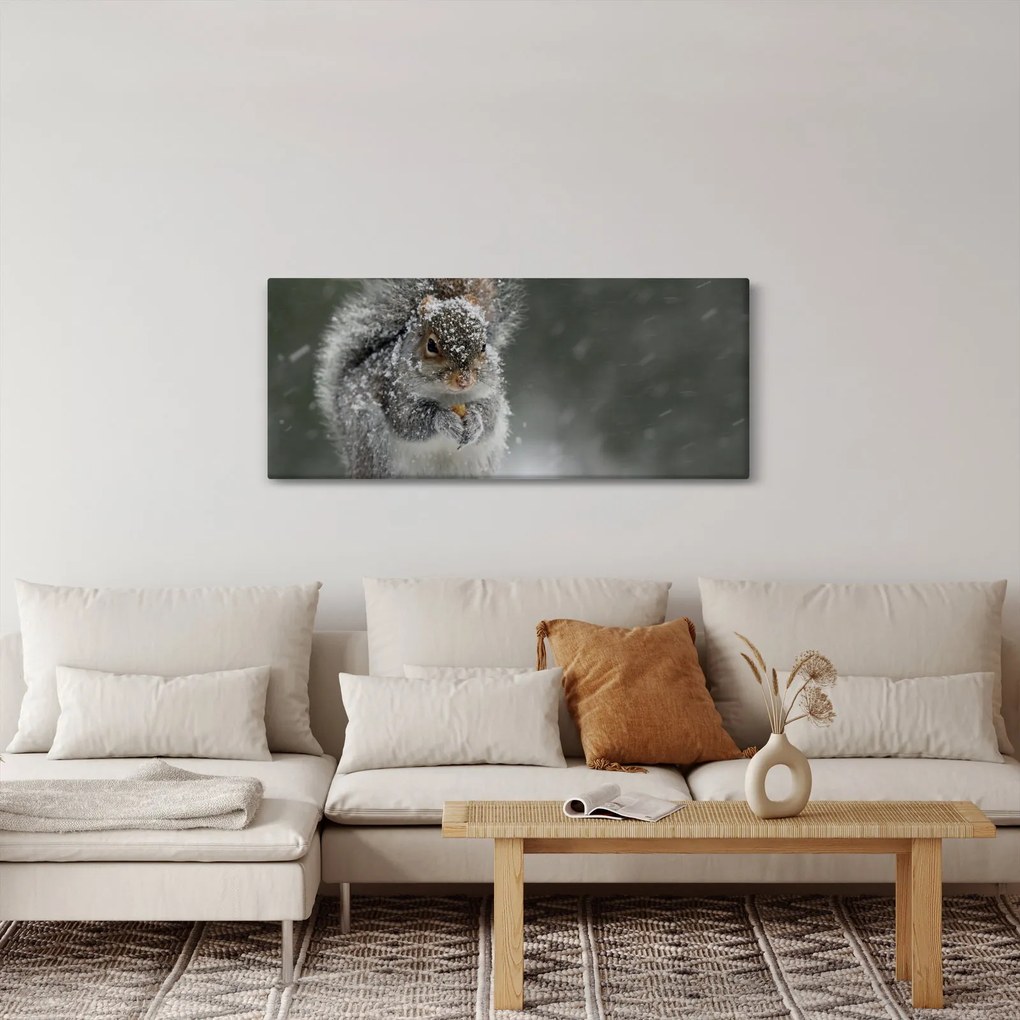 Kép - Mókus télen (120x50 cm)