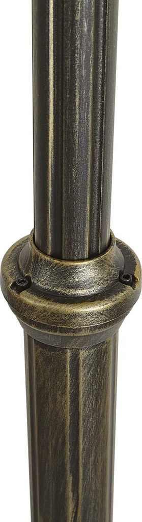 Klasszikus kültéri lámpás fekete arannyal 200 cm 3-lámpás IP44 - Daphne